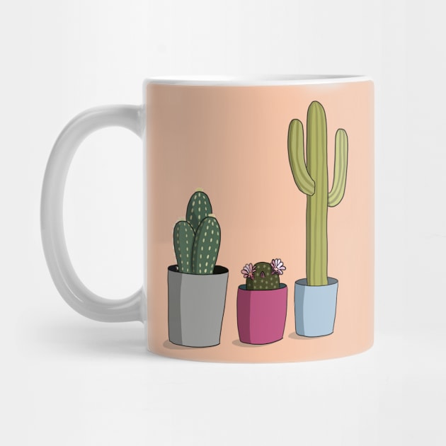 Potted Cacti by OlivesDoodles